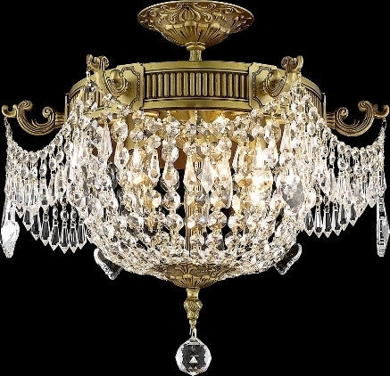 ZC121-9306F18FG/EC By Regency Lighting Esperanza Collection 6 Lights Flush Mount French Gold Finish