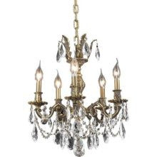 C121-9405D18AB/RC By Elegant Lighting Marseille Collection 5 Lights Chandelier Antique Bronze Finish