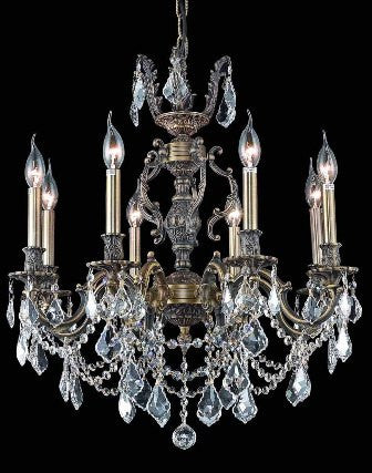 C121-9510D28AB By Regency Lighting-Marseille Collection Antique Bronze Finish 10 Lights Chandelier