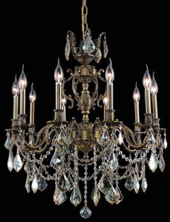 C121-9510D28AB-GS By Regency Lighting-Marseille Collection Antique Bronze Finish 10 Lights Chandelier