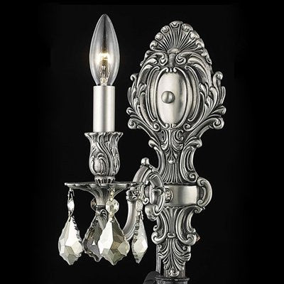 C121-9601W5DB-GS/RC By Elegant Lighting Monarch Collection 1 Lights Wall Sconce Dark Bronze Finish