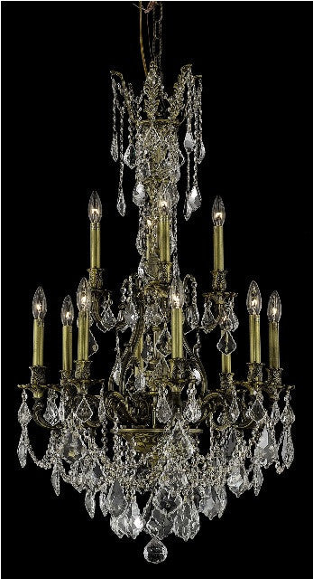 ZC121-9612D25AB/EC By Regency Lighting Monarch Collection 12 Light Chandeliers Antique Bronze Finish