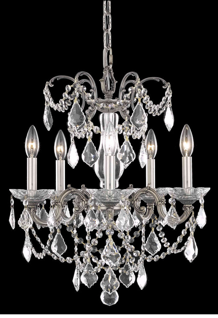 ZC121-9705D18PW/EC By Regency Lighting - Athena Collection Pewter Finish 5 Lights Pendant Lamp