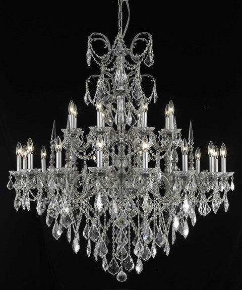 ZC121-9724G44PW/EC By Regency Lighting Athena Collection 24 Light Chandeliers Pewter Finish