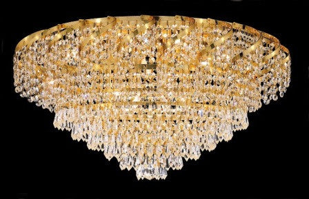 C121-ECA4F26G By Regency Lighting-Belenus Collection Gold Finish 18 Lights Flush