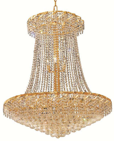 ZC121-VECA1G36SG/RC By Elegant Lighting - Belenus Collection Gold Finish 22 Lights Foyer/Hallway