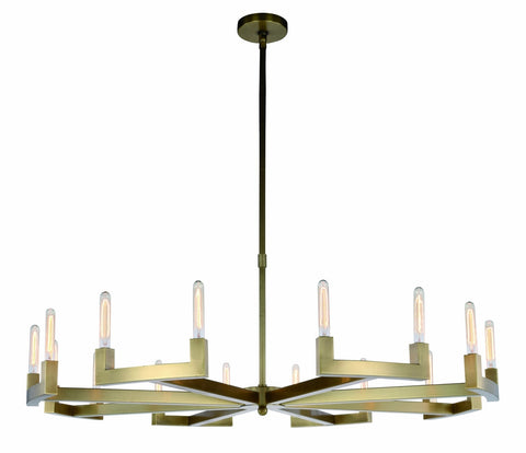 ZC121-1535G60BB - Urban Classic: Corsica 16 light Burnished Brass Chandelier