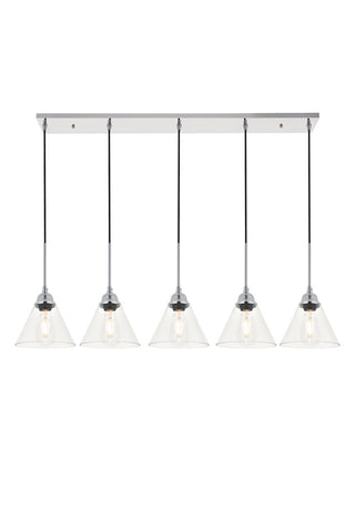 ZC121-LD4017D48C - Living District: Histoire 5 light chrome Pendant