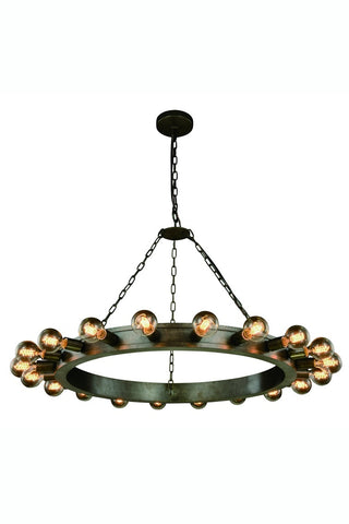 ZC121-1500G40AI - Urban Classic: Winston 20 light Aged Iron Pendant