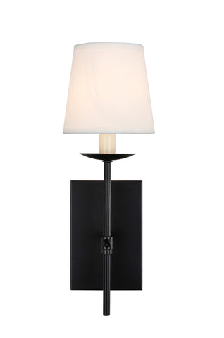 ZC121-LD6102W4BK - Living District: Eclipse 1 light Black and White shade wall sconce