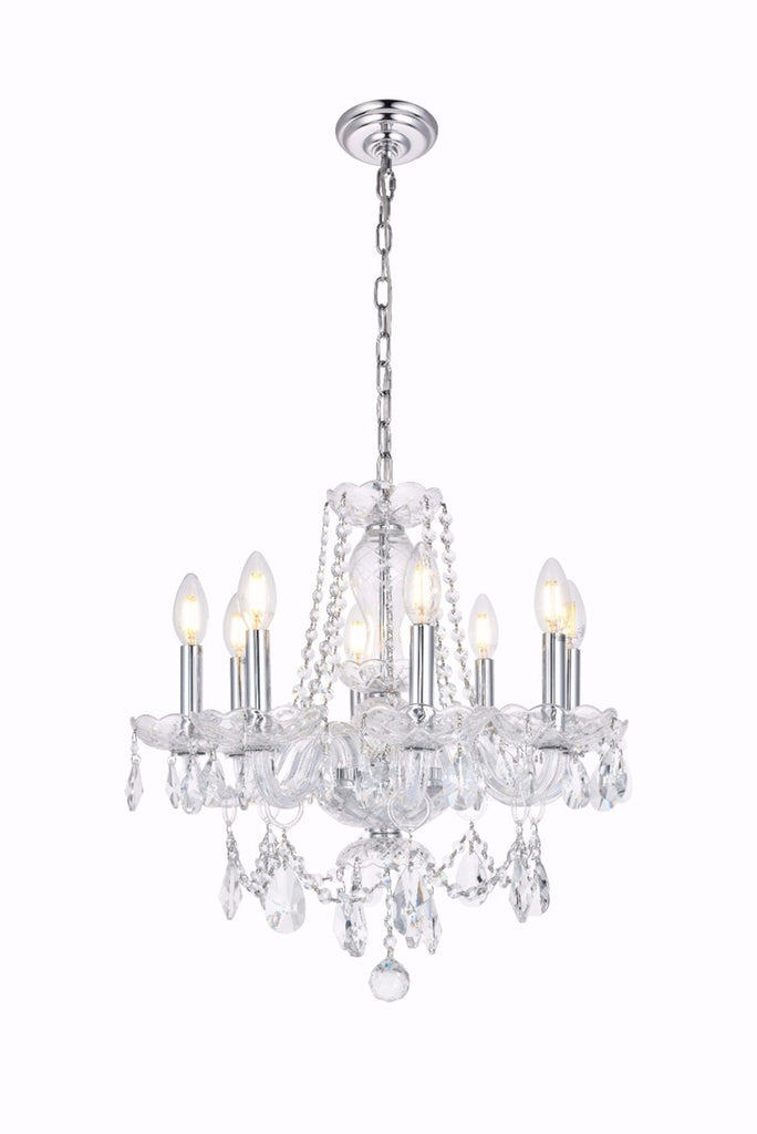 C121-7838D20C/RC - Regency Lighting: Princeton 8 light Chrome Chandelier Clear Royal Cut Crystal