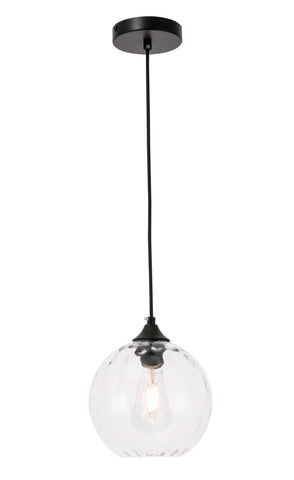 ZC121-LD2281 - Living District: Cashel 1 light Black and Clear glass pendant